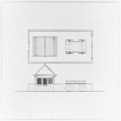 Plan and elevation of The Pig House.