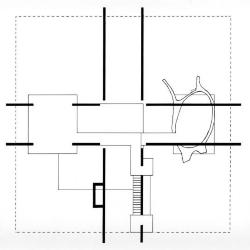 Plan, House of Intersection, 1/8" scale.  