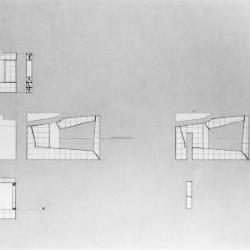 Sections, measuring component spaces of the house. 