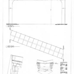 Elevation, roof plan and details. 