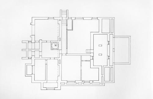 Steiner House analysis, basement plan. 