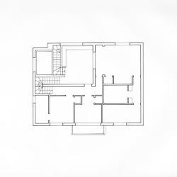 Robbe-Grillet House, second floor plan.  