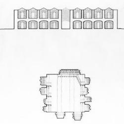 Section and plan.