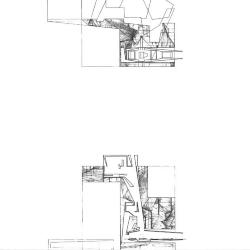 The House of the Composer; section drawing two and its site.