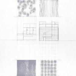 House at intersection of four landscapes/ plan - projection.