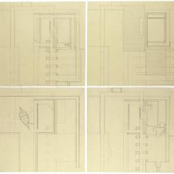 Plans of house, four levels. 