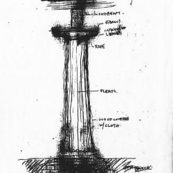 Xerox sketch of original primitive column.
