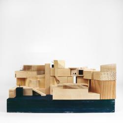 Model, House of the Almond Tree, elevation view. 